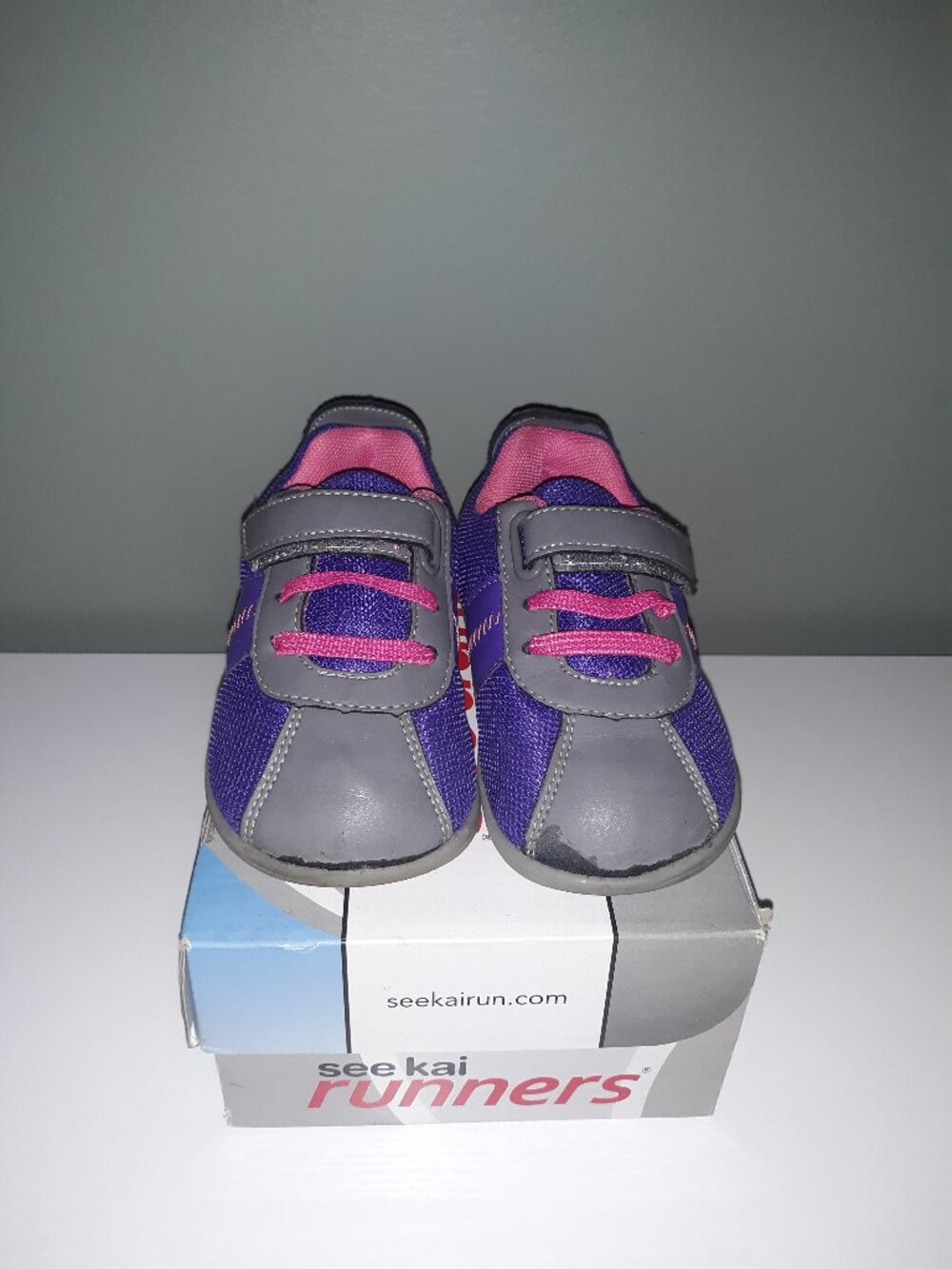 See Kai Run Runners Toddler Girls Purple & Gray Sneakers (Size: 8)